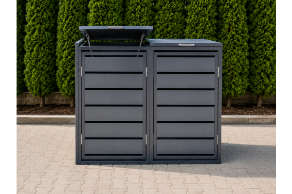 ZABUDOWA ŚMIETNIKOWA 2x120L kolor GRAFIT